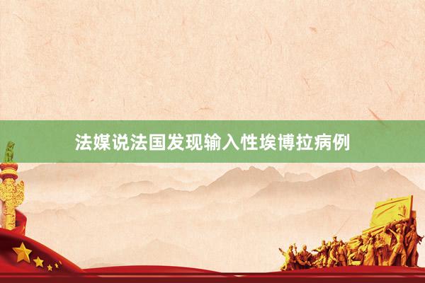 法媒说法国发现输入性埃博拉病例