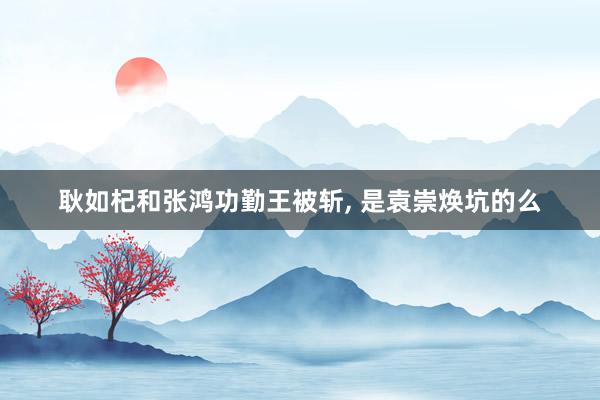 耿如杞和张鸿功勤王被斩, 是袁崇焕坑的么