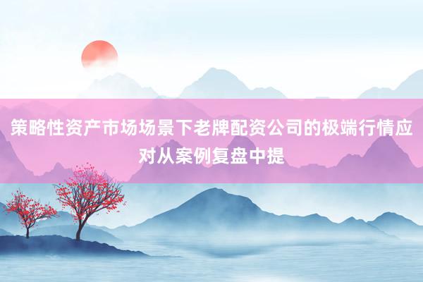 策略性资产市场场景下老牌配资公司的极端行情应对从案例复盘中提