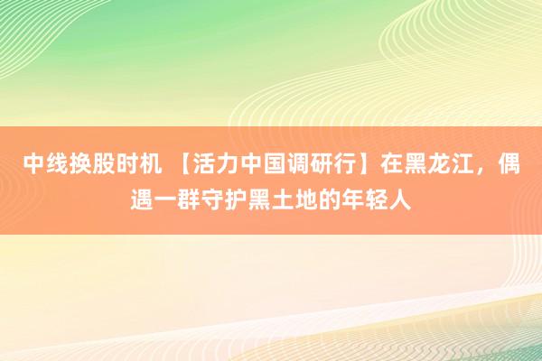 中线换股时机 【活力中国调研行】在黑龙江，偶遇一群守护黑土地的年轻人
